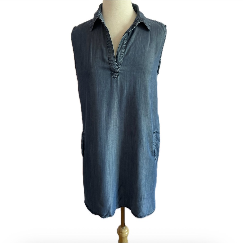 Sleeveless Denim Tunic Dress